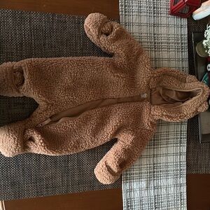 Cozy Brown Sherpa Kids One Piece